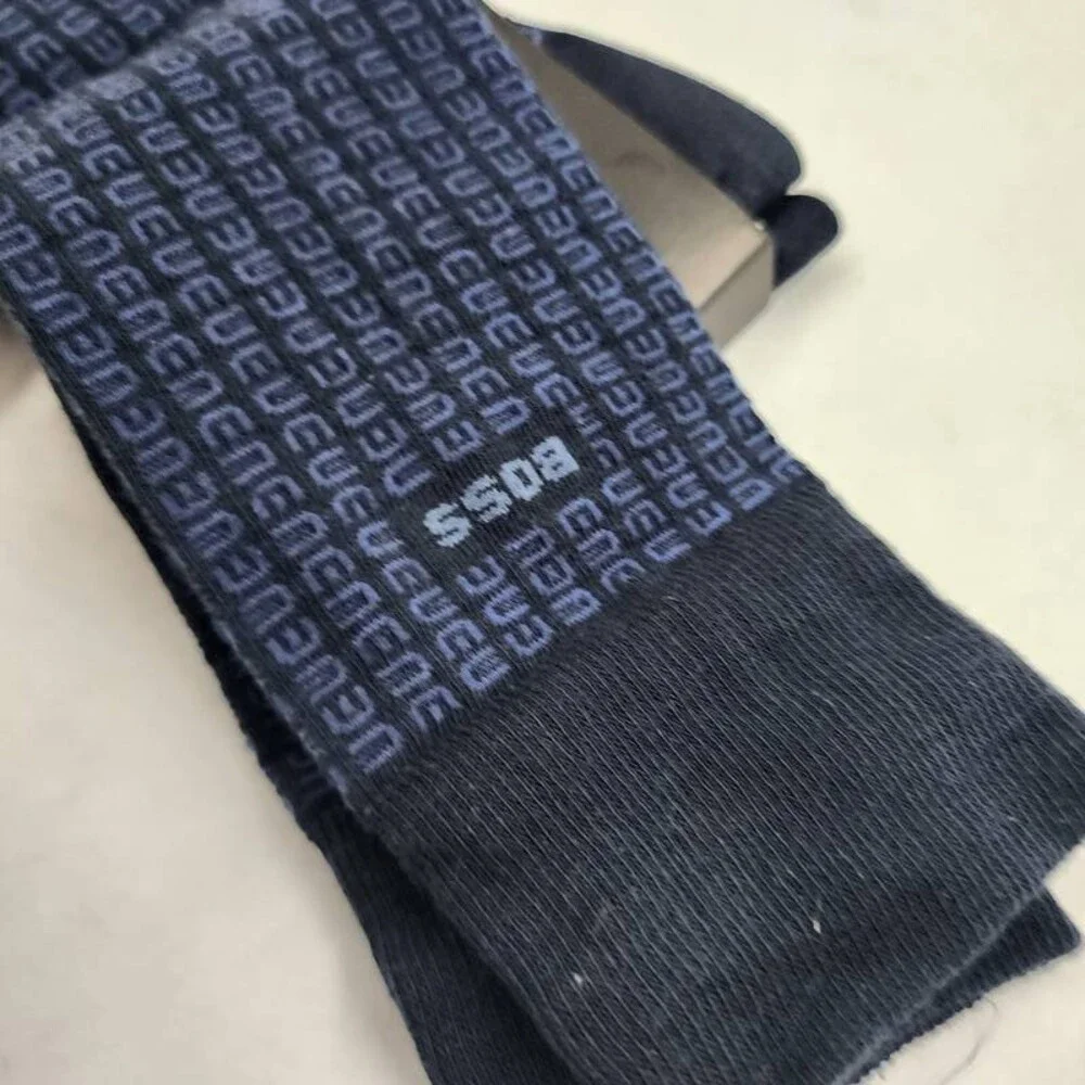 BOSS RS Mini Pattern CC Tile Socks Men's 7-13 Navy Pull On Pack of 2
